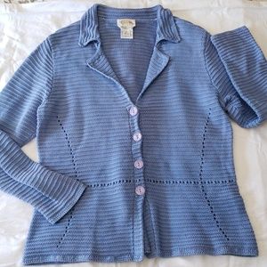 Beautiful blue cardigan sweater